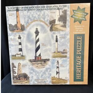 NWT Heritage 500 Piece Puzzle North Carolina Light Houses
